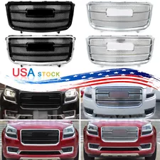 Fit 2013-2016 GMC Acadia Denali Style Front Bumper Upper Grille Assembly 4Color (For: 2016 GMC Denali)