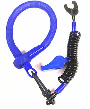 KAWASAKI JETSKI JET SKI BLUE SLIP LANYARD USE ON WRIST OR CLIP TO LIFE VEST