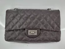 06-08 Chanel Reissue 2.55 Flap Bag Quilted Caviar 225