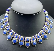 A Very Fine Tibetan Jewelries From South Asia Natural Lapis Lazuli’s Neckless