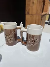 Wet Your Whistle Beer Mugs - Pair For Sale