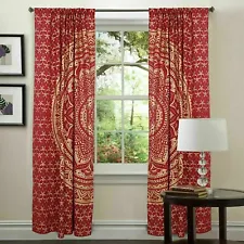 Indian Curtains Tapestry Bohemian Drapes Window Door Mandala Curtain Set Hippie