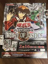 Yu-Gi-Oh! Enemy of Justice B2 Poster konami Not for sale japan anime