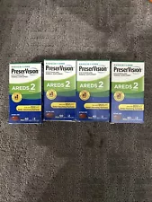 (4) Bausch + Lomb Preservision Eye Vitamin and Mineral Supplement - 60 Capsules