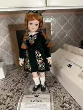 Beautiful Royalton Collection Bisque Porcelain “COLLEEN” Red Head Doll W/ Stand