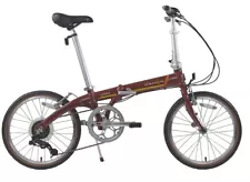 Dahon 20" Piazza D7 Folding 7 Speed Bicycle Bike Terracota New