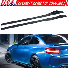 Side Skirt Extension Lip For BMW 2 Series F22 M240i M2 F87 2014-2020 Gloss Black (For: 2020 BMW M240i)