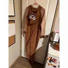 Men’s women’s xl poop emoji one piece costume sleep