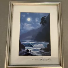 Roy Gonzalez Tabora Hawaii Ocean Matted Art Print Signed Autographed Framed