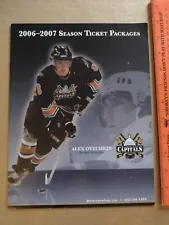 2006-07 Washington Capitals Alex Ovechkin Hockey Ticket Brochure - Ollie Kolzig