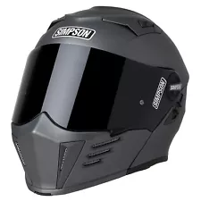 Simpson Safety M59L4 Mod Bandit Motorcycle Helmet-Large; Flat Alloy