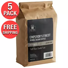 2LB. Commercial Whole Sale Coffee Beans Bulk Bag Medium Roast Bean Keto | 5/Pack