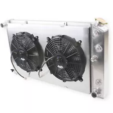 For 1971-1979 Chevy Caprice Impala Monte Carlo 3-Row Radiator w/12'' Fans Shroud (For: 1975 Chevrolet Monte Carlo)