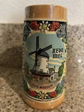 Budweiser Bevo Mill Beer Stein Mug Anheuser Busch 1950’s