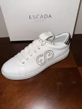 NIB Escada Sport Women White Sneakers Shoes size 39 $450