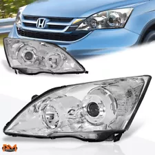 For 07-11 Honda CRV Projector Headlight Replacement Chrome Housing Clear Corner