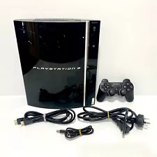 PlayStation 3 PS3 Fat Console 80GB + Accessories - Tested & Working - Free Post