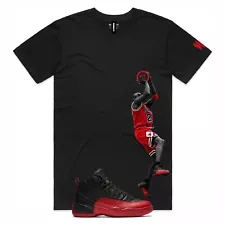 Shirt to Match Air Jordan Retro 12 Flu Game - AJ12 Sneaker Matching Tee