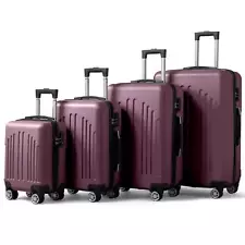 16" 20" 24 28" Luggage Travel 4-in-1 Set Bag Trolley Hard Shell Rolling Suitcase