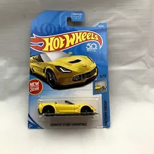 Hot Wheels 2018 Factory Fresh Chevy Corvette C7 Z06 Convertible Yellow Die Cast