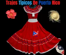 Trajes Típicos Bandera De Puerto Rico, Jibara Puertorriqueña, PR Typical Dress