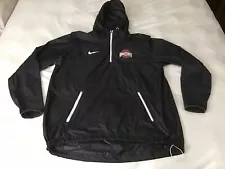 NIKE OHIO STATE BUCKEYES 1/2 ZIP PULLOVER WINDBREAKER JACKET MEN-LARGE. EUC