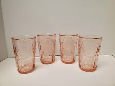 Bormioli Rocco Romantic Pink Drinking Glasses Set of 4 Made in Italy