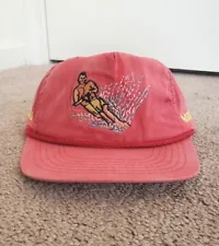 Vintage 1989 Wakeboarding Radical Red Rope Snapback Hat Cap