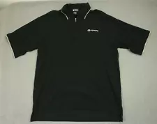 Toyota Polo Shirt Men's Size Large Black Quarter Zip