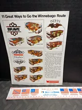 ORIGINAL VINTAGE SALES FLYER 1971 WINNEBAGO BRAVE INDIAN CHIEFTAIN MOTOR HOME