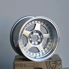 ON SALE 4 PCS ROTA WHEEL KYUSHA 15X8 4X114.3 0 FRSILVER