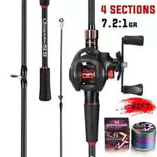 Fishing Rod Reel Combo Casting Rod and 7.2:1 Gear Ratio Baitcasting Ree for Bass