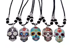 You get 1 Dia De Los Muertos NECKLACE JL706 jewelry day of the dead painted