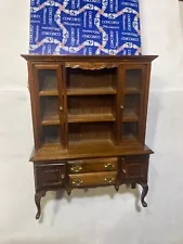 CONCORD DOLLHOUSE "MEDIUM DARK DINING ROOM HUTCH, CABINET, SHELVES #1181 READ!