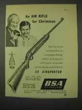 1958 BSA .22 Airsporter Air Rifle Ad - For Christmas