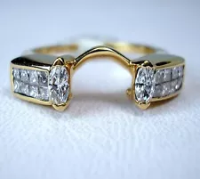 0.70 cttw Natural Diamonds 14K Yellow Wrap Band for Solitaire Was $2,750 Video