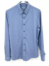 Rhone Shirt Mens Sz M Blue Stretch Performance Prep Modern Light