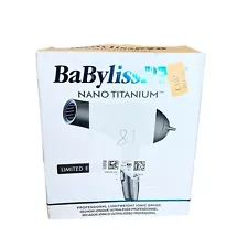 New ListingBaBylissPRO NANO TITANIUM Limited Edition Pro Lightweight Ionic Dryer Black USED