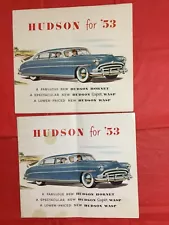 LOT 2---1953 HUDSON "WASP-HORNET-SUPER WASP" Car Dealer Sales Brochures