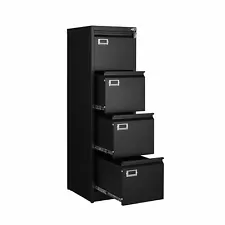 4 Drawer File Cabinet with Lock Metal Vertical Filing Cabinet for Office Home