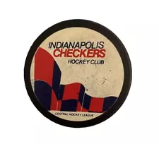 RARE INDIANAPOLIS CHECKERS CHL HOCKEY PUCK