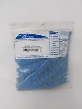 100pk Gateway Feathers 5" Left Wing: Shield Faux Barred Blue 500LSBBL-100