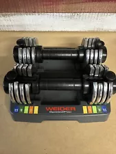 New ListingWeider 12.5 Lb. Adjustable SpeedWeight Dumbbells Pair Storage Tray Speed Pac