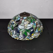 Tiffany Style Stained Glass Lamp Shade 16” No Damage