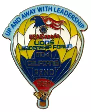 Lions Clubs Pin M1.31 Hot Air Balloon MD4 Reno USA Canada Lions Leadership Forum