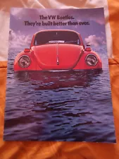 Original 1974 Volkswagen VW Beetle Sales Brochure 74