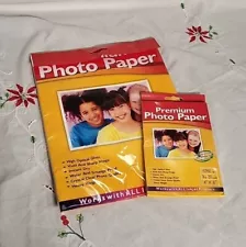 2 Premium Photo Paper High Optical Gloss size 8.5" x 11" And 4" x 8"