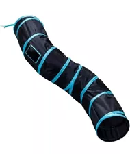 Alnicov Cat Tunnel Tube S-Shaped Tunnels 25x97cm Extensible Collapsible Cat Play