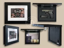 Hidden Storage Photo Frame for Gun and Valuables 13 in. x 11 in. / *BLACK*