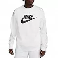 Nike Men's Sportswear Club Fleece Graphic Crewneck Sweatshirt Medium White